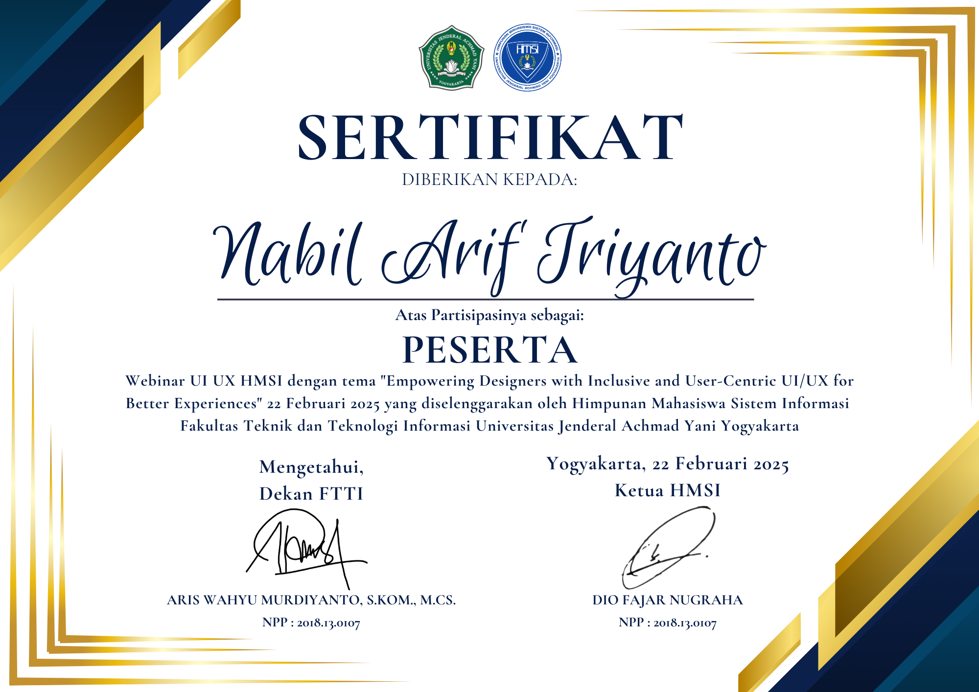 Certificate 1